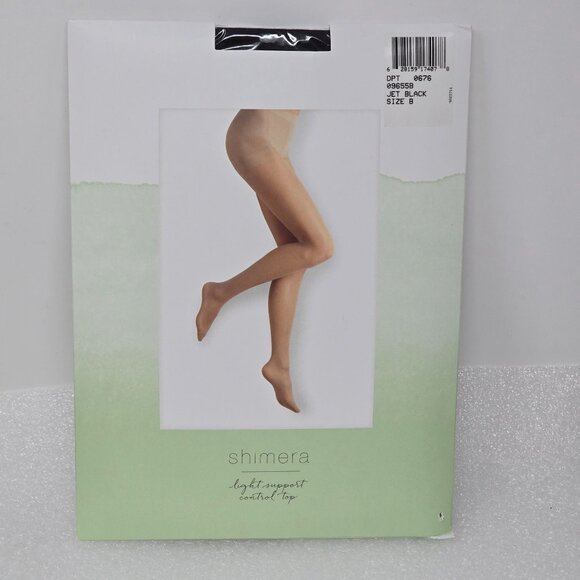 Shimera Light Support Control Top Pantyhose Size B Jet Black - Picture 1 of 2